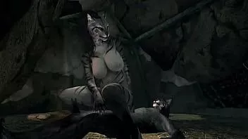 play I Khajiit intrattengono un ospite al campo - porno di Skyrim modificato
