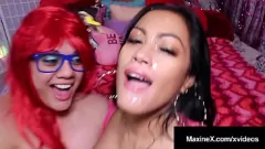 play Maxine X учит латину Crush искусству удовольствия члена в интенсивном тройничке!